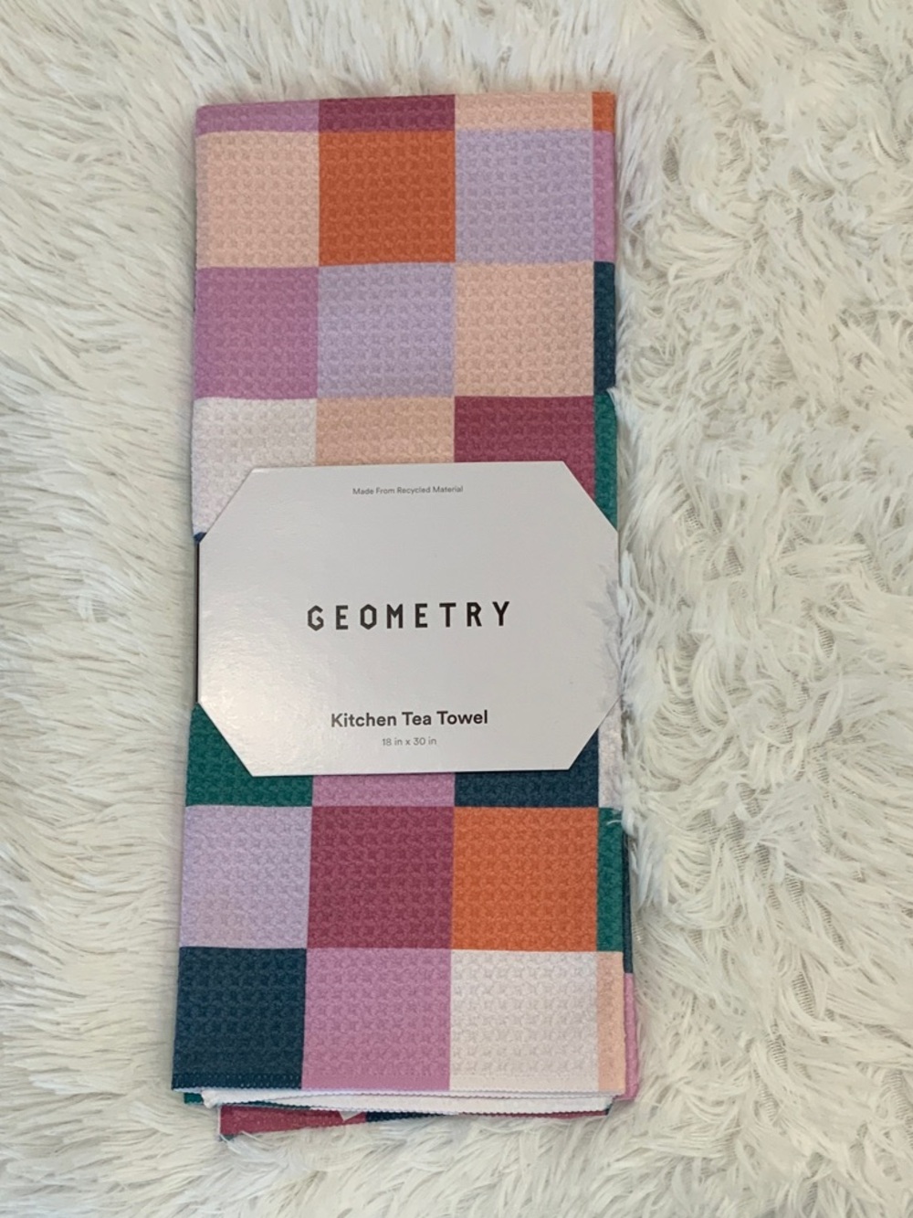 GEOMETRY Multicolor Check Kitchen Tea Towel